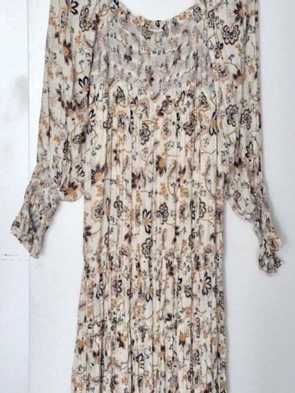 Free People Sweet Escape Maxi Dress Ivory Combo Size L NWT - Picture 9 of 16